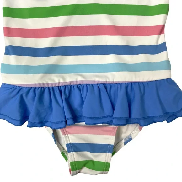 The Beaufort Bonnet Company striped bow ruffle swimsuit Sz 3T - Picture 4 of 8